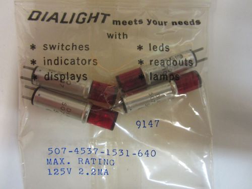 DIALIGHT RED INDICATOR LIGHT 507-4537-1531-640 (4 PCS)