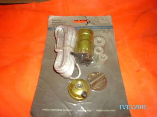 ANGELO BROTHER ELECTRIFIED CANDLESTICK &amp; BOTTLE ADAPTER VINTAGE #70025 1026