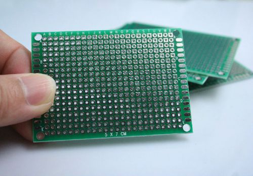5PCS 5x7cm Double-side PCB Board Protoboard Circuit  Fibre Glass DIY Prototype