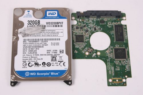 Wd wd3200bpvt-22jj5t0 320gb sata 2,5 hard drive / pcb (circuit board) only for d for sale