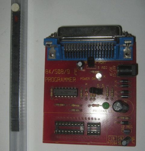 84/508/9 pic chip programmer parallel port with 10 12c508a pic chips for sale