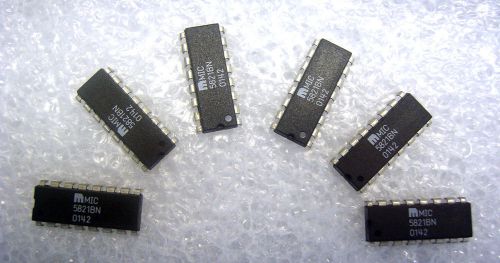 6 pcs - mic5821bn micrel encapsulation:dip-16,8-bit serial-input latched drivers for sale