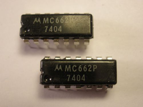 ( 2 PC. ) MOTOROLA MC662P MHTL, 14 PIN DIP, NOS