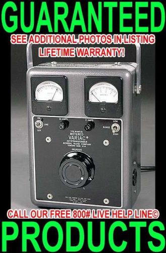 General radio gr w10mt3a 0-140v@ 0-10a dual simpson analog meters metered variac for sale