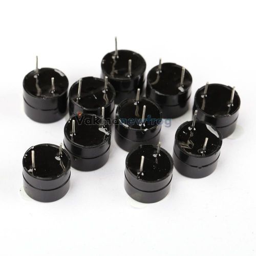 V1nf 10pcs 5v mini magnetic active buzzer alarm ringer black for sale