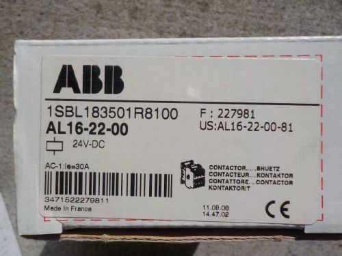 Abb al16-22-00-81 24v dc contactor for sale
