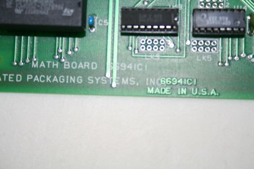 NEW AUTOMATED PACKAGING SYSTEMS MATH BOARD 66941C1