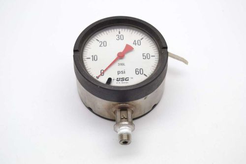 Usg 316l 0-60psi 3-1/2 in 1/4 in npt pressure gauge b438549 for sale