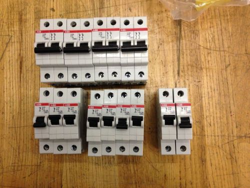 Abb control s201, s202 series circuit breakers lot of 13 for sale