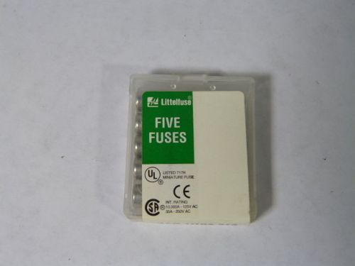 Littelfuse 3AG-1/10 Time Delay Glass Fuse 1/10amp Box of 5 ! NEW !