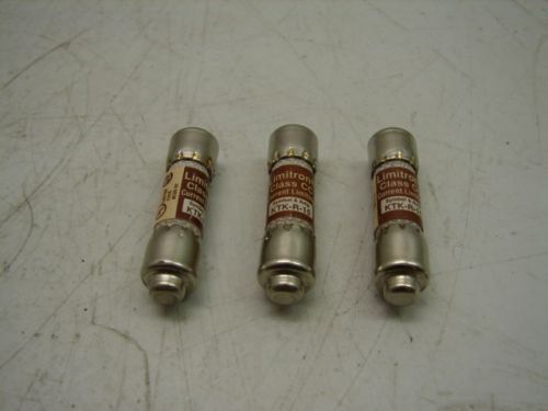 Limitron ktk-r-15 current limiting class cc fuse 15a 600vac (lot of 3) **nnb** for sale