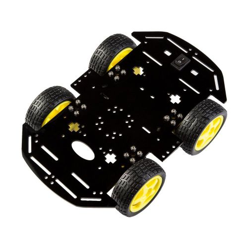 Smart 4WD Car Robot With Chassis And Kit (Black,NEW, USA, ARDUINO Controllable)