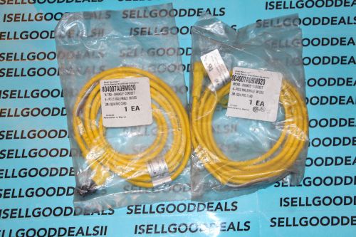 (2) brad harrison 804007a09m020 cordset cable micro-change 4p male/female 90 deg for sale