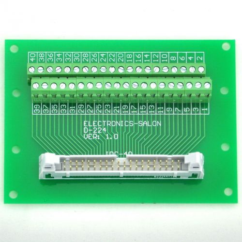 Idc40 2x20 pins 0.1&#034; male header breakout board, terminal block. for sale