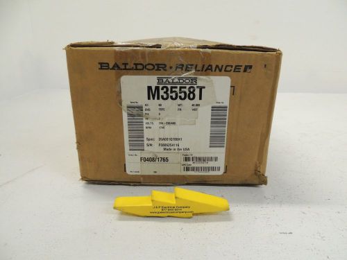 Baldor Reliance Motor M3558T, 2 HP, 208-230/460V, 1740 RPM, Phase 3, 60 HZ, NIB