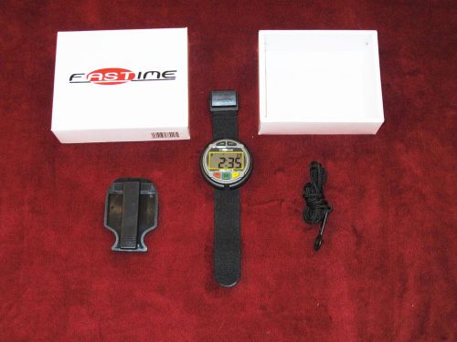 AST Fastime 11 Jumbo Timer with wrist strap, belt clip, and lanyard