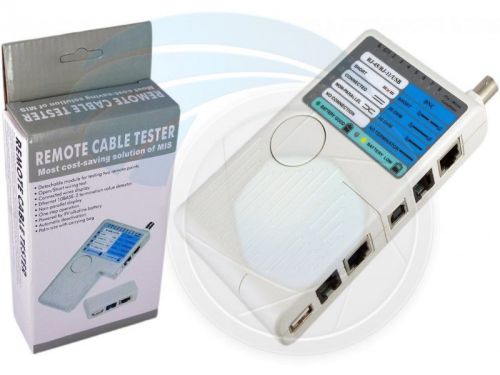 Remote cable tester for usb rj45 rj11 and bnc lan coax telephone wire for sale