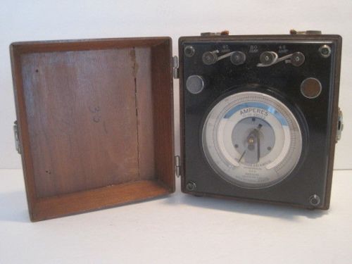 Vintage wood case Westinghouse Amperes 25-60 cycles style 169514