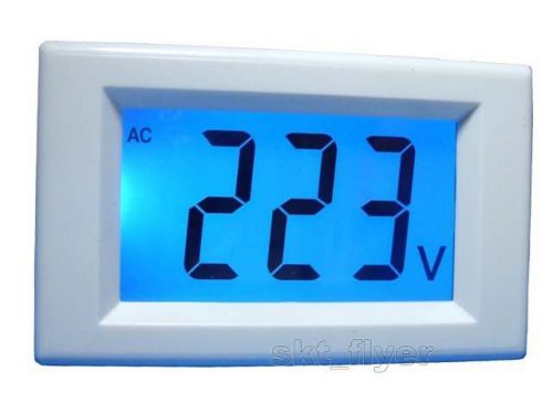 AC 80-500V 3 1/2  Blue LCD Digital Voltage Volt Meter 110V 220V 380V Selfpower White