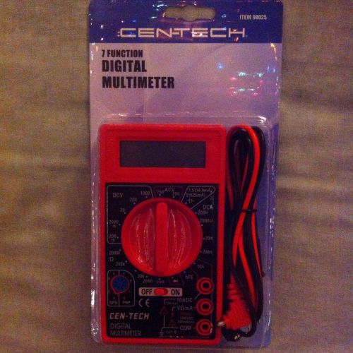7 Function Cen-Tech Digital Multimeter OHM Tester NEW,AC DC