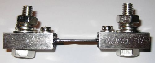 100 amp shunt - 50 mv output - dc current shunt - screw and bolt connection for sale