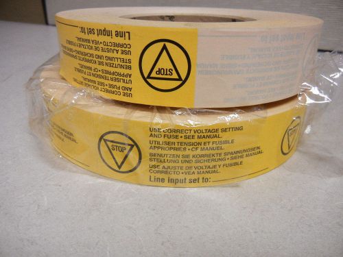 Label, Generic, Voltage Line Set To, Yellow for AC mains NICE