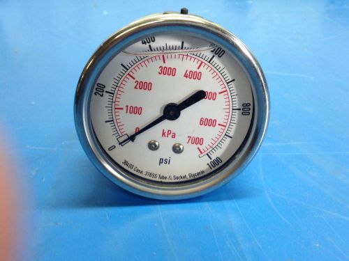 New grainger 1000 psi pressure gauge 4cfu3 for sale