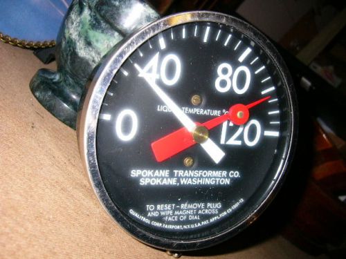 Vintage INDUSTRIAL LIQUID TEMPERATURE C~ GAUGE-Large 5-Inch-From TRANSFORMER CO.