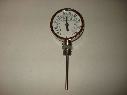Trerice 3.25&#034; Dial Thermometer  25-125 DEGREES F 7-1/2&#034; long