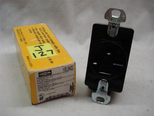 Hubbell single receptacle,  straight blade,  250 volt,  hbl8420 / 5c793,  nib for sale