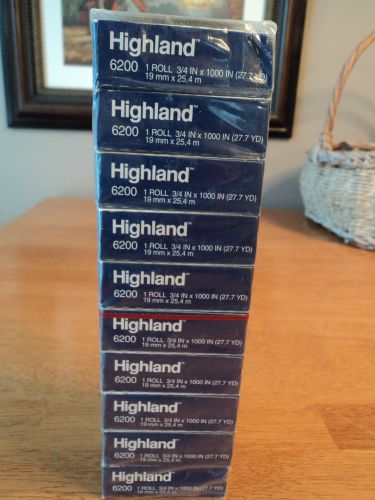 HIGHLAND Invisible Tape 10 pk Rolls-Sealed Pkg. 1 Roll x 10-Made in USA! 6 Avail