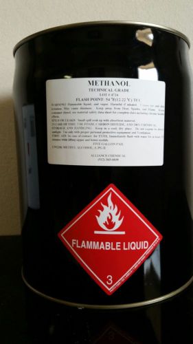 Methanol technical grade, five gallon metal pail for sale