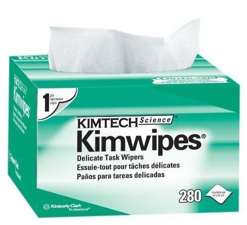 34133 - 1 box of 196 kimtech science kimwipes delicate task wipers 11.8&#034; x 11.8&#034; for sale