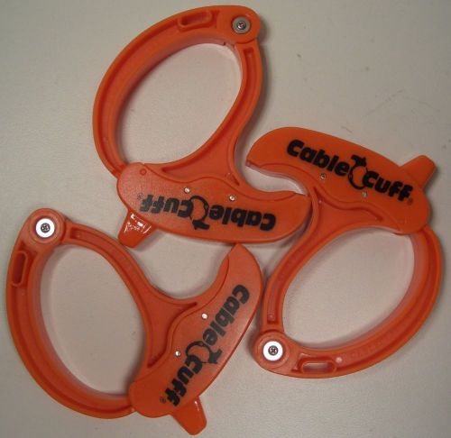 Set of 3 plastic cable/cuffs, clamps large #cfl 0803 brand-new for sale