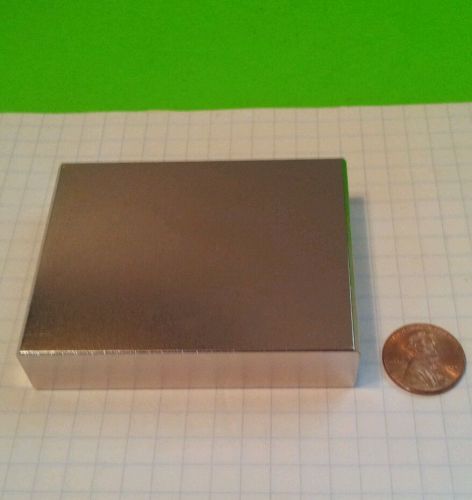 2 NEODYMIUM MAGNETS Super strong N52 Grade Rare Earth Magnet. 3&#034; x 2 2/3&#034; x 5/8&#034;