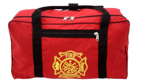 Original turnout gear bag - red with maltese cross for sale