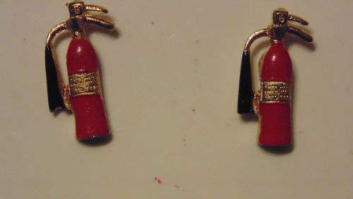 Fire extinguisher earrings, new, 3/4&#034; tall x 1/2&#034; wide for sale