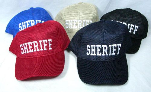 Wholesale lot of 12 sheriff hats mesh baseball cap law enforcement cop costume for sale