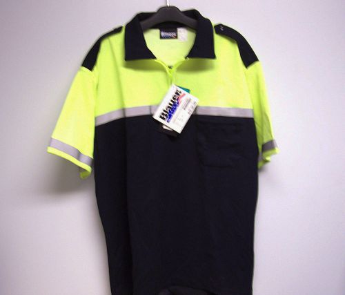 Blauer streetgear 8132 colorblock shirt size xl reg dk navy/ f yel * free ship for sale