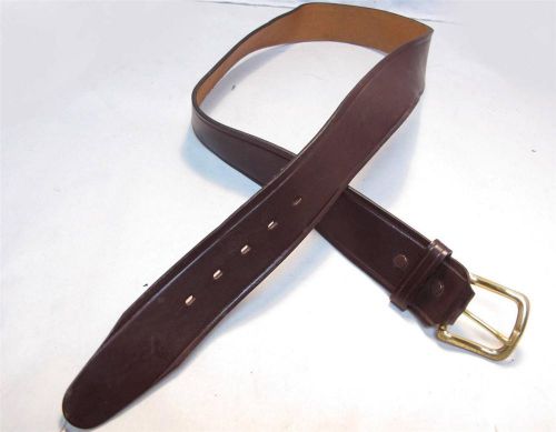#77701 sz 40&#034; vintage stalder 1.75&#034; wide garrison style or gun belt brass buckle for sale