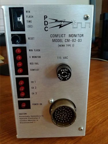PDC CONFLICT MONITOR CM-82-03 TRAFFIC LIGHT CONTROL 115 VAC