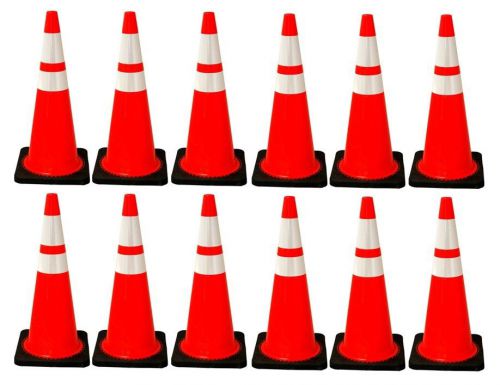 Set of 12 Florida DOT Approved Traffic Cone - 36&#034;- JBC Brand-FREE SHIPPING