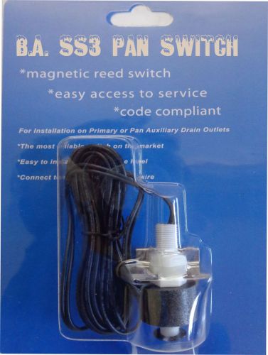 B.a. ss3 float switch -air conditioner overflow drain pan safety switch new for sale