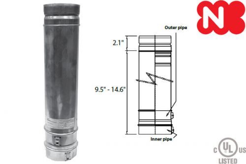 Noritz VP4-134ADJ Tankless Water Heater 4&#034; Diameter 9-14&#034; Adjustable Vent Pipe