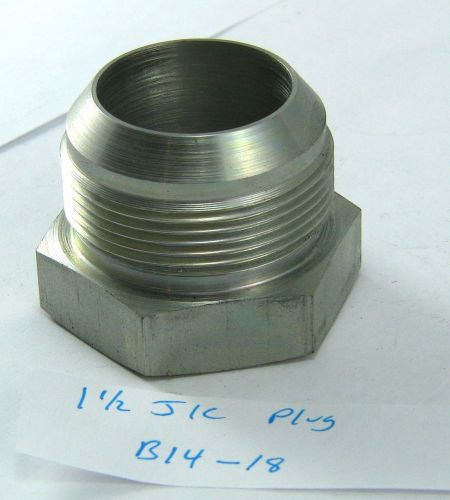 Hydraulic Fitting, 1 1/2&#034; JIC Plug, 24 JIC, NOS, Inv. # B14-18