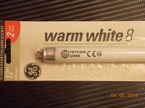 General Electric F8T5/WW Light Bulb NEW, SEALED 12&#034; 305mm Warm White 8