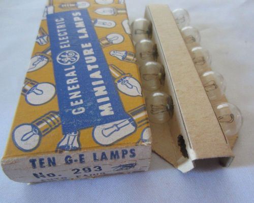 Box Of 9 GE General Electric 293 GE293 Miniature Globe Radio Light Bulb Lamps