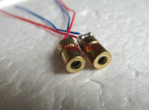 5pcs 650nm 6mm 5v 5mw  laser dot diode module head tube copper red for sale