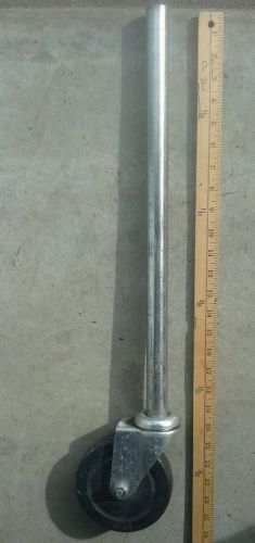 Heavy duty 5 x 1.25&#034; castor wheel w/  19&#034; long pipe stem for sale
