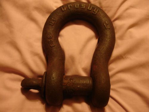 Vintage crosby d-ring 12 ton 11/4&#034; anchor shackle - screw pin type for sale